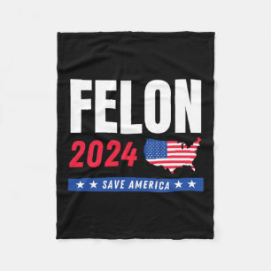 Felon Trump 2024 Rettete den amerikanischen Wahlta Fleecedecke