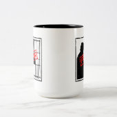 Felon Trump für das Gefängnis Anti Trump Pro Justi Zweifarbige Tasse (Mittel)