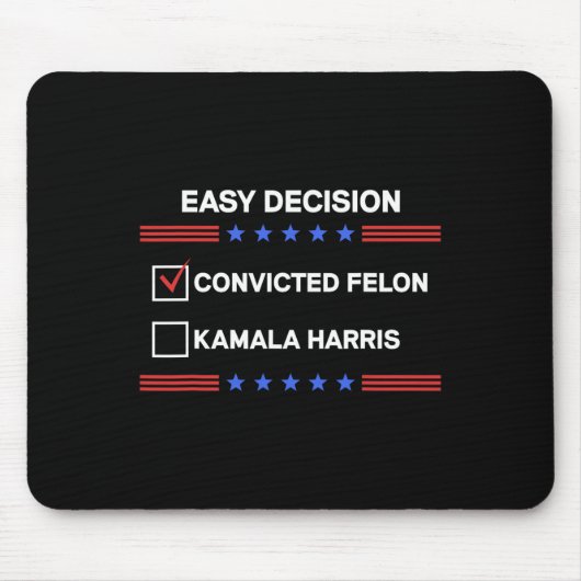 Felon Vs Kamala Harris Präsident Mousepad (Vorne)
