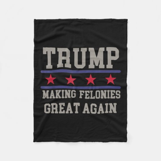 Felonies wieder zu einem lustigen politischen Humo Fleecedecke (Vorderseite)
