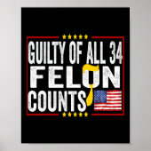 &#; Felony zählt Anti-Trump-politische Aussage Poster (Vorne)
