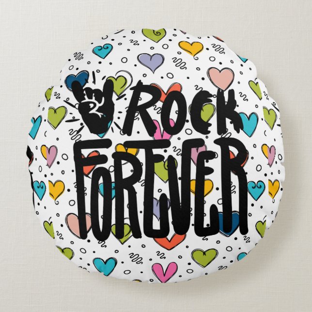 Fels für immer rundes kissen (Vorderseite)