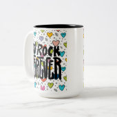 Fels für immer zweifarbige tasse (Vorderseite Links)