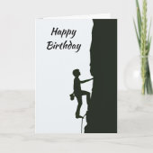 Fels, Geburtstag eines Bergsteigekletterers Karte (Vorderseite)