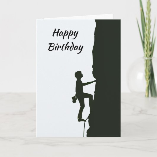 Fels, Geburtstag eines Bergsteigers Karte (Vorderseite)