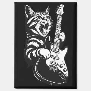 Fels Katz spielt elektrische Gitarre   Coole Musik Magnet