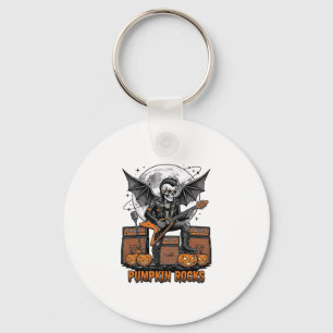 Fels-Kürbisschädel Vintage-Stickerei Halloween-Shi Schlüsselanhänger