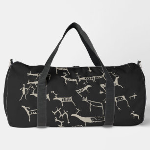 Fels Petroglyphe Alte Europäische Hirschjagd Duffle Bag