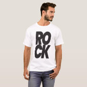 Fels-Typografie gestapelt T-Shirt (Vorne ganz)