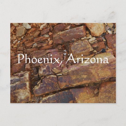Felsansicht, Phoenix, Arizona Postkarte (Vorderseite)
