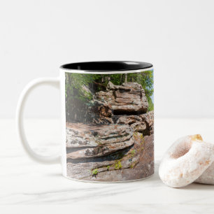 Felsbänke und Wälder beim Verbot Zweifarbige Tasse