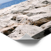 Felsbarrieren und See Poster (Ecke)