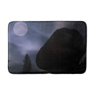 Felsbrocken im Mondlicht Yosemite-Nationalpark Badematte