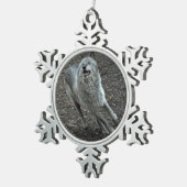 Felsbrocken Schneeflocken Zinn-Ornament (Rechts)