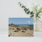Felsdenkmäler an der Küste von Aruban Postkarte (Stehend Vorderseite)