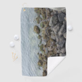 Felsen am Meer Golfhandtuch (Insitu)