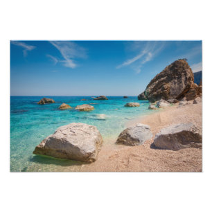 Felsen am Strand Cala Mariolu auf Sardinien, Itali Fotodruck