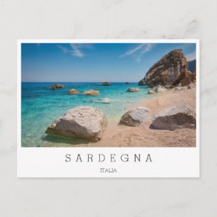 Felsen am Strand Cala Mariolu auf Sardinien, Itali Postkarte