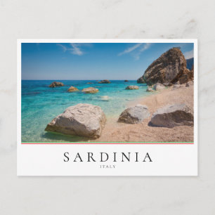 Felsen am Strand Cala Mariolu auf Sardinien, Itali Postkarte