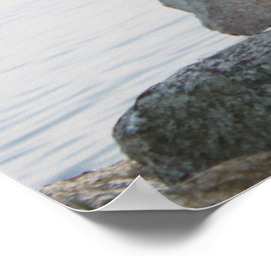 Felsen am Strand Poster (Ecke)