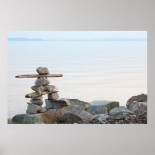 Felsen am Strand Poster