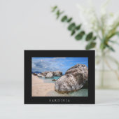 Felsen am Strand von Cala Mariolu, auf Sardinien m Postkarte (Stehend Vorderseite)