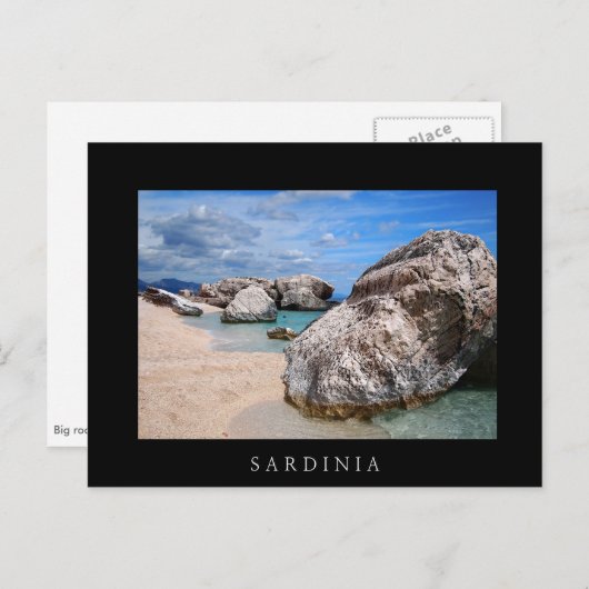 Felsen am Strand von Cala Mariolu, auf Sardinien m Postkarte (Vorne/Hinten)