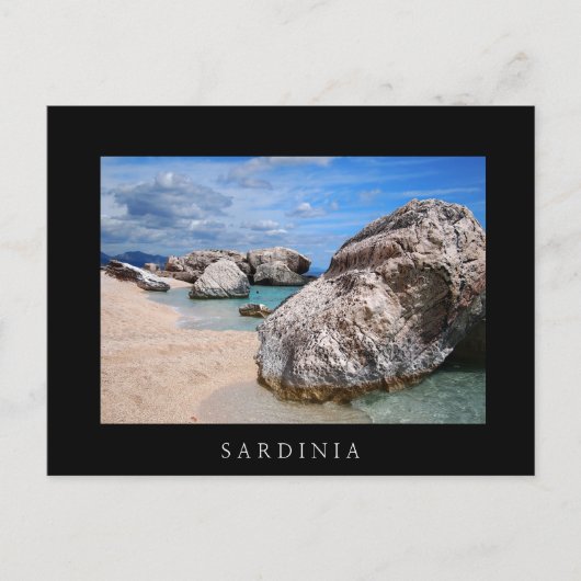 Felsen am Strand von Cala Mariolu, auf Sardinien m Postkarte (Vorderseite)