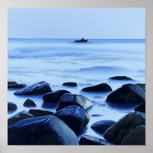 Felsen an der Bucht Poster (Vorne)