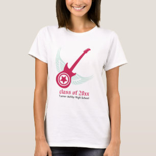 Felsen an! Kundenspezifischer Gitarren-Abschluss-T T-Shirt