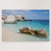 Felsen an Strand Calas Mariolu, Sardinien Puzzle (Horizontal)