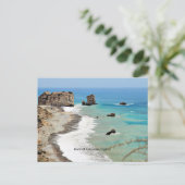 Felsen Aphrordite, Zypern, Postkarte (Stehend Vorderseite)