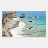 Felsen Aphrordite, Zypern, Rechteckiger Aufkleber (Vorderseite)