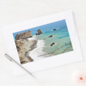 Felsen Aphrordite, Zypern, Rechteckiger Aufkleber (Umschlag)