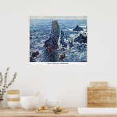 Felsen auf Belle-Ile von Claude Monet Poster (Küche)