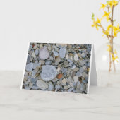 Felsen auf der Strand-Gruß-Karte Karte (Gelbe Blume)