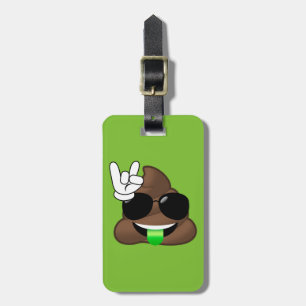 Felsen auf Emoji kacken Gepäckanhänger