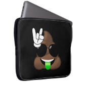 Felsen auf Emoji kacken Laptopschutzhülle (Vorne Rechts)