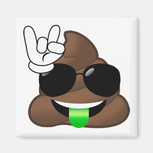 Felsen auf Emoji kacken Magnet