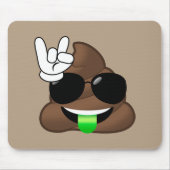 Felsen auf Emoji kacken Mousepad (Vorne)