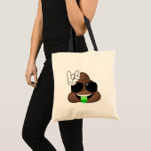 Felsen auf Emoji kacken Tragetasche (Vorderseite (Produkt))