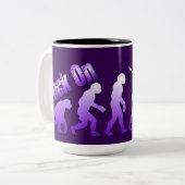 Felsen auf Evolution Felsen-der lila Logo-Tasse Zweifarbige Tasse (Vorderseite Links)