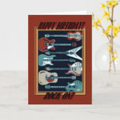 Felsen auf Gitarren-Muster-Gruß-Karte Karte (Gelbe Blume)