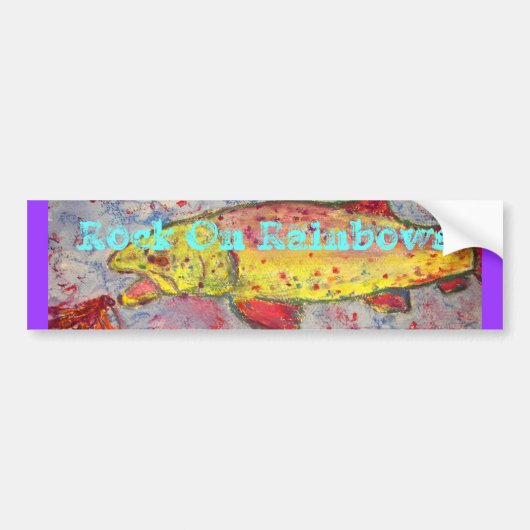 Felsen auf Regenbogen Autoaufkleber (Vorne)