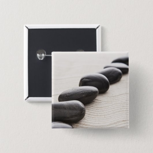 Felsen auf Sand Button (Vorne & Hinten)