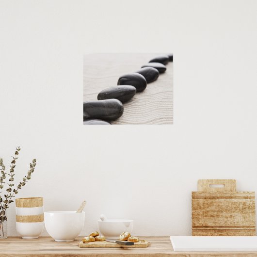 Felsen auf Sand Poster (Küche)