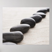 Felsen auf Sand Poster (Vorne)