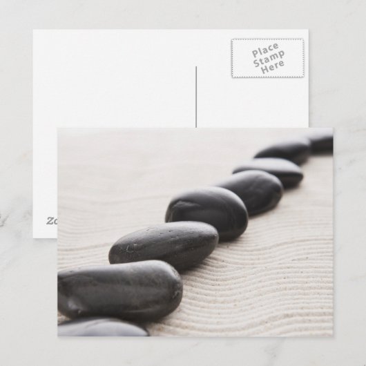 Felsen auf Sand Postkarte (Vorne/Hinten)