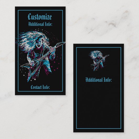 Felsen auf Schwermetall 2 Visitenkarte (Vorne/Hinten)