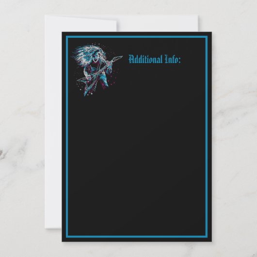 Felsen auf Schwermetall Einladung (Rückseite)